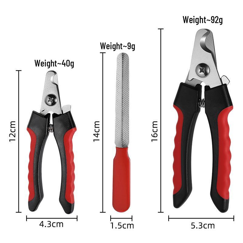 Pet Nail Clippers & Trimmers Set for Dogs & Cats - All Sizes