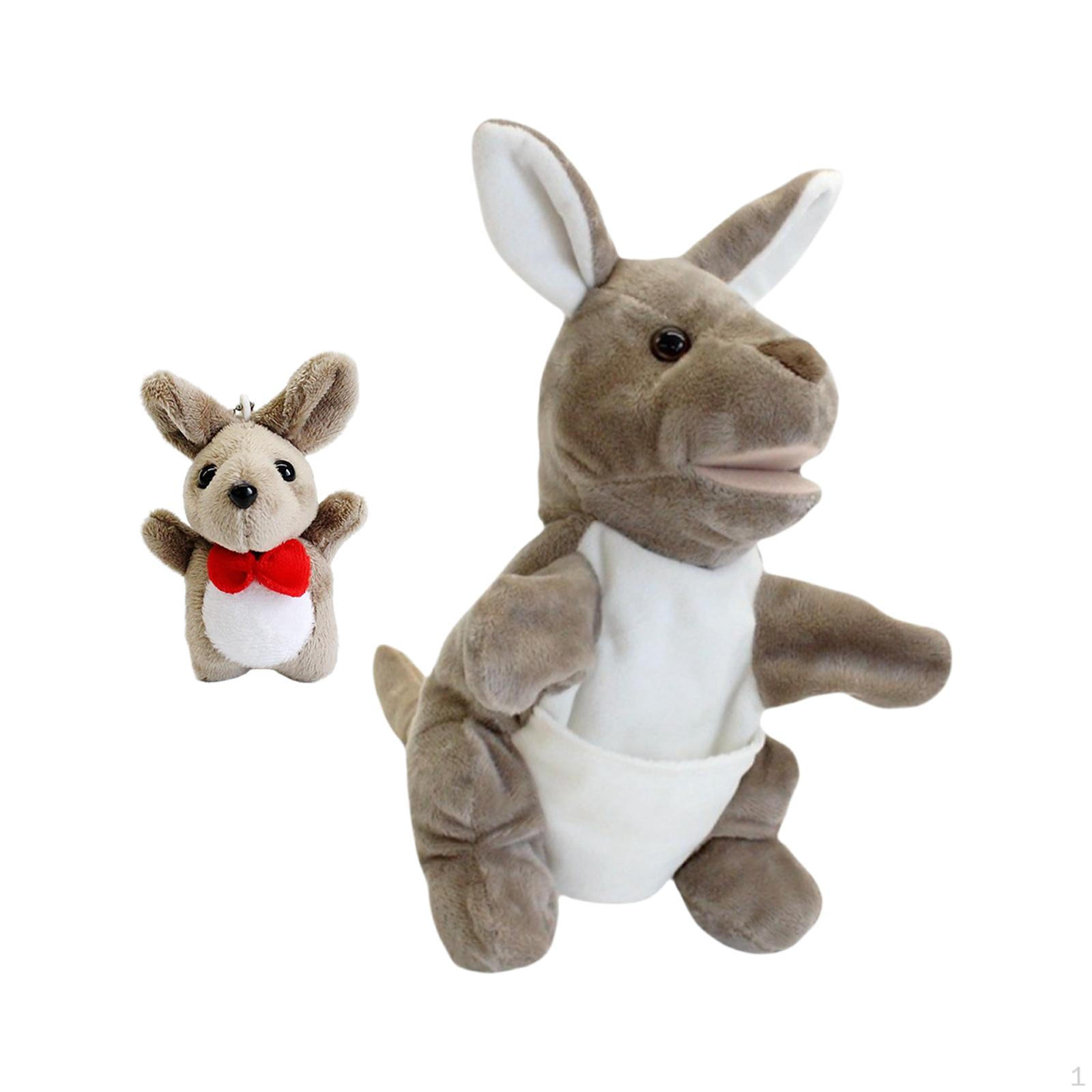 

Animal Set Hand Puppet Toys Adorable Fun with Movable Mouth for Kids Adults Role Play Stage Red Bow Tie