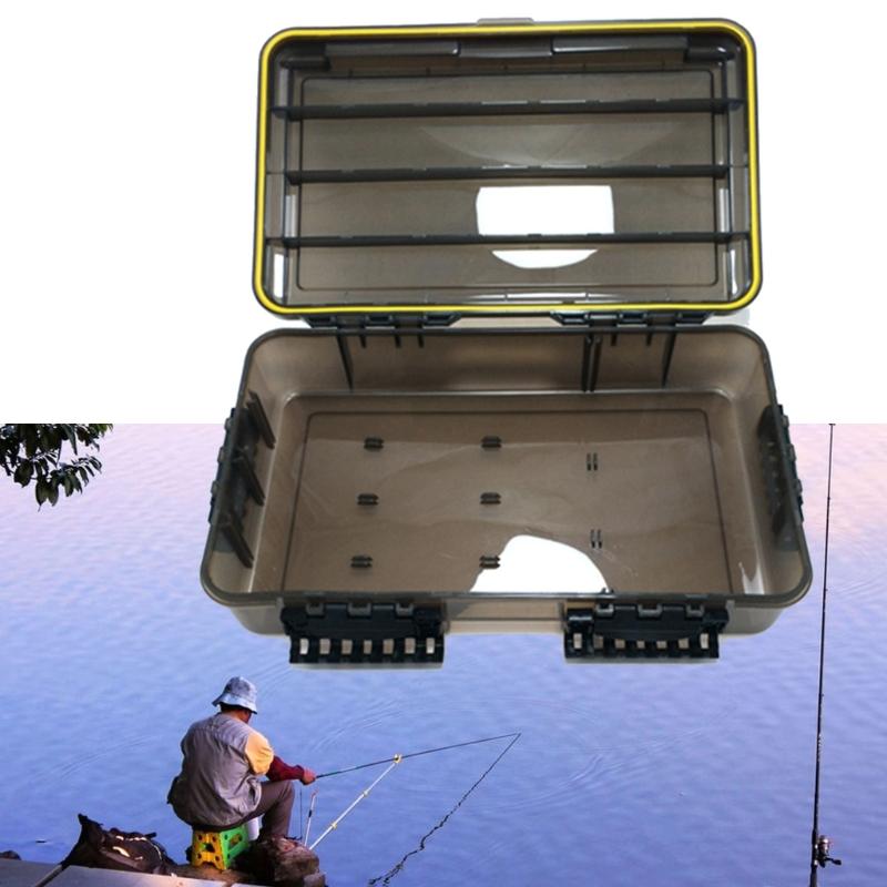 Waterproof Tackle Box Fishing Tackle Container Box Fishing Storage Box Fish Lures Organizers Box with Removable Dividers