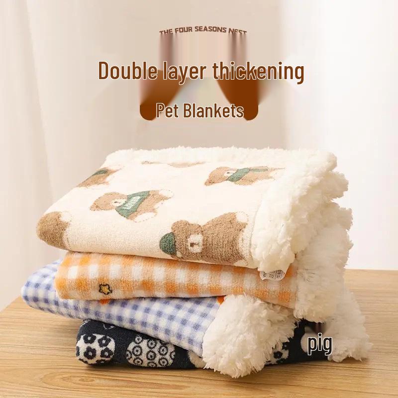 

New Arrival: Cat-Specific Coral Fleece Blanket - Soft Pet Quilt for Cats 50x70 CM