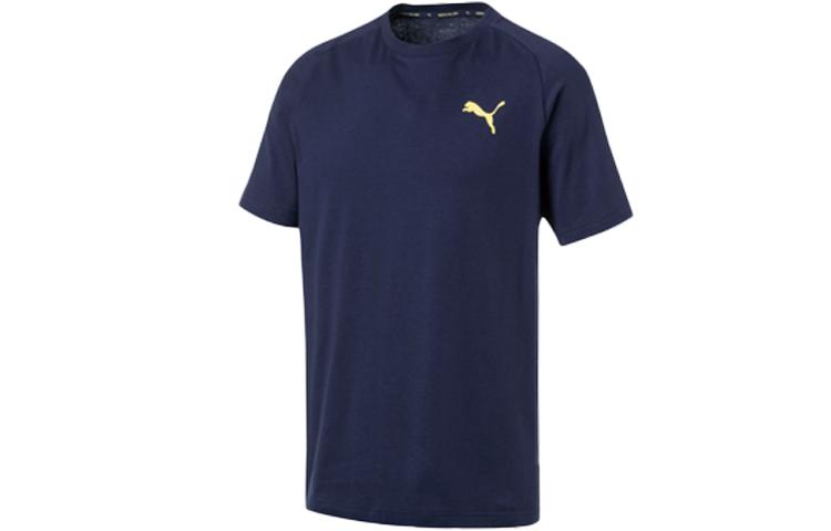 Мужские футболки PUMA Синие С круглым вырезом Умеренный Прямой крой 844156-06 M