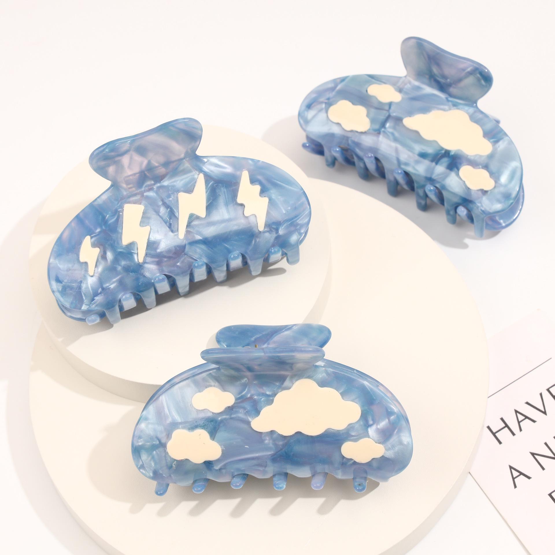 

Cloud Lightning Splice Acetate Hair Claw Clip - Women s Updo Accessory