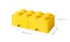 LEGO Zásuvka na cihly 8 Jasně žlutá 40061732