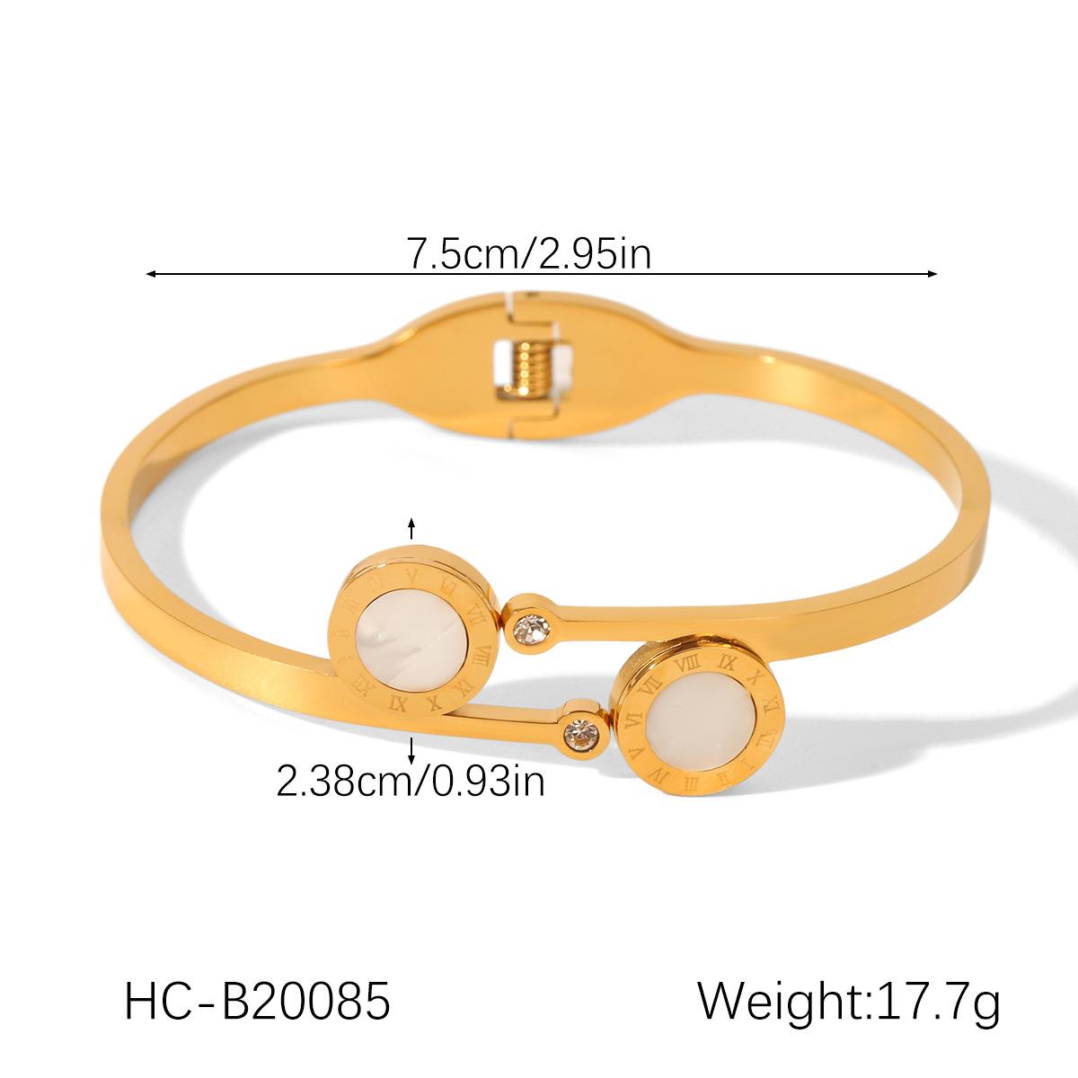 

Gold and silver two-tone stainless steel star bangle, Instagram style wide band titanium steel open bracelet золотой