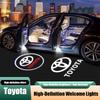 2Pcs Car Door Projector Lamps Welcome Lights Accessories For Toyota Corolla Yaris Aygo Prius RAV4 Crown CHR Camry Auris Verso