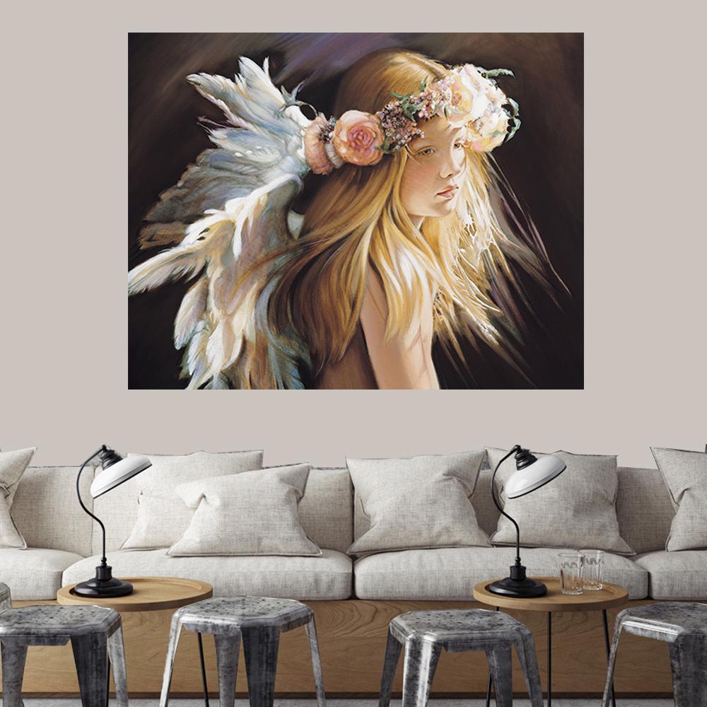 5D DIY Diamond Embroidery Angel Girl Diamond Cross Stitch Round / Square Diamond Mosaic Decoration