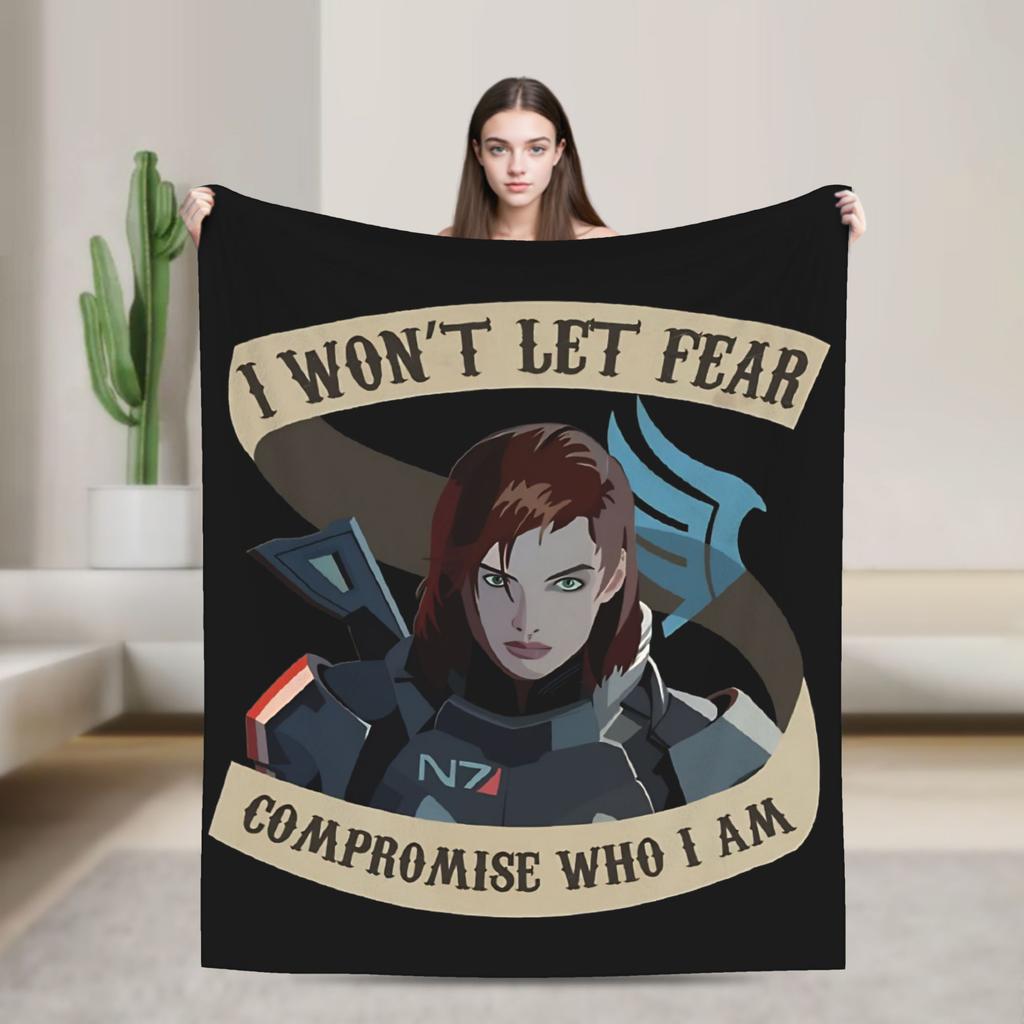 Mass Effect Garrus Vakarian Blanket  Flannel Funny Warm Throw Blanket for Coverlet Summer