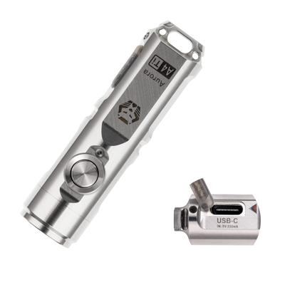 Upgraded 3rd RovyVon Aurora A4 EDC Keychain USB C Rechargeable Titanium 650 Lumens Super Bright Handheld 5 Lighting Durable Mini Led Light for Daily