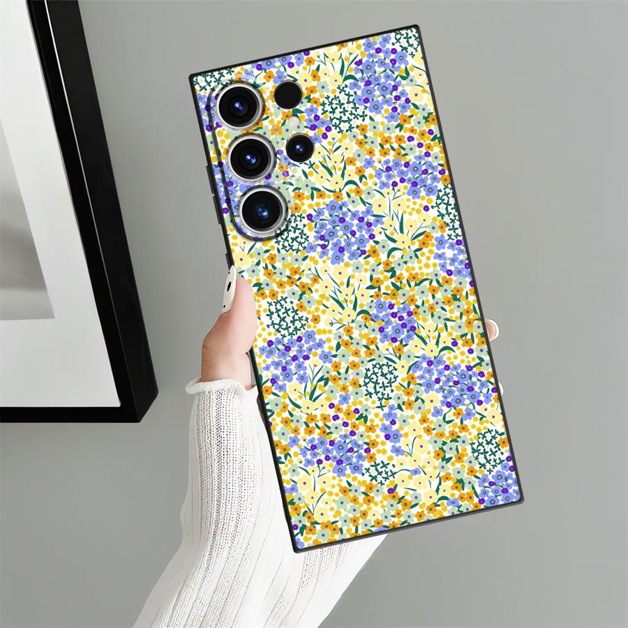 Funda Handyhülle Case für Samsung Galaxy S26 Ultra S25 Plus S20 Ultra S24 Note 20 8 9 10 S23 S10 S9 S21 FE Frische Blumen