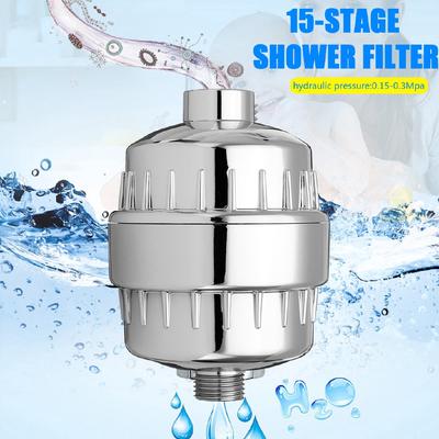 1/2'' Waterbehandeling Ontharder Chloorverwijdering 15-Traps Badwaterzuiveraar Badkamer Douchefilter NIEUW