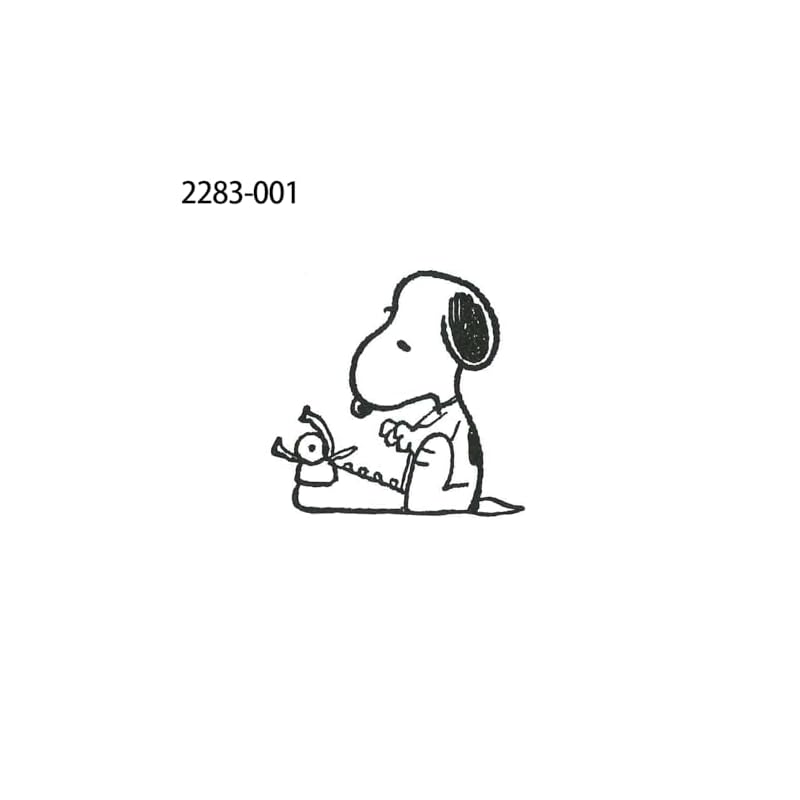 Children's Face Stamp Snoopy Wood Piece Snoopy Typewriter 2283-001