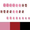24Pcs Press On Nail Almond Glues On Nail French Fake Nail Designs False Nail Artificial Nail Gifts for Women Girls
