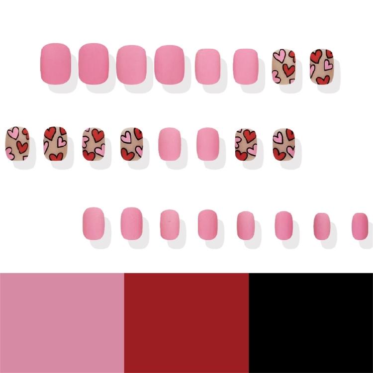 24Pcs Press On Nail Almond Glues On Nail French Fake Nail Designs False Nail Artificial Nail Gifts for Women Girls