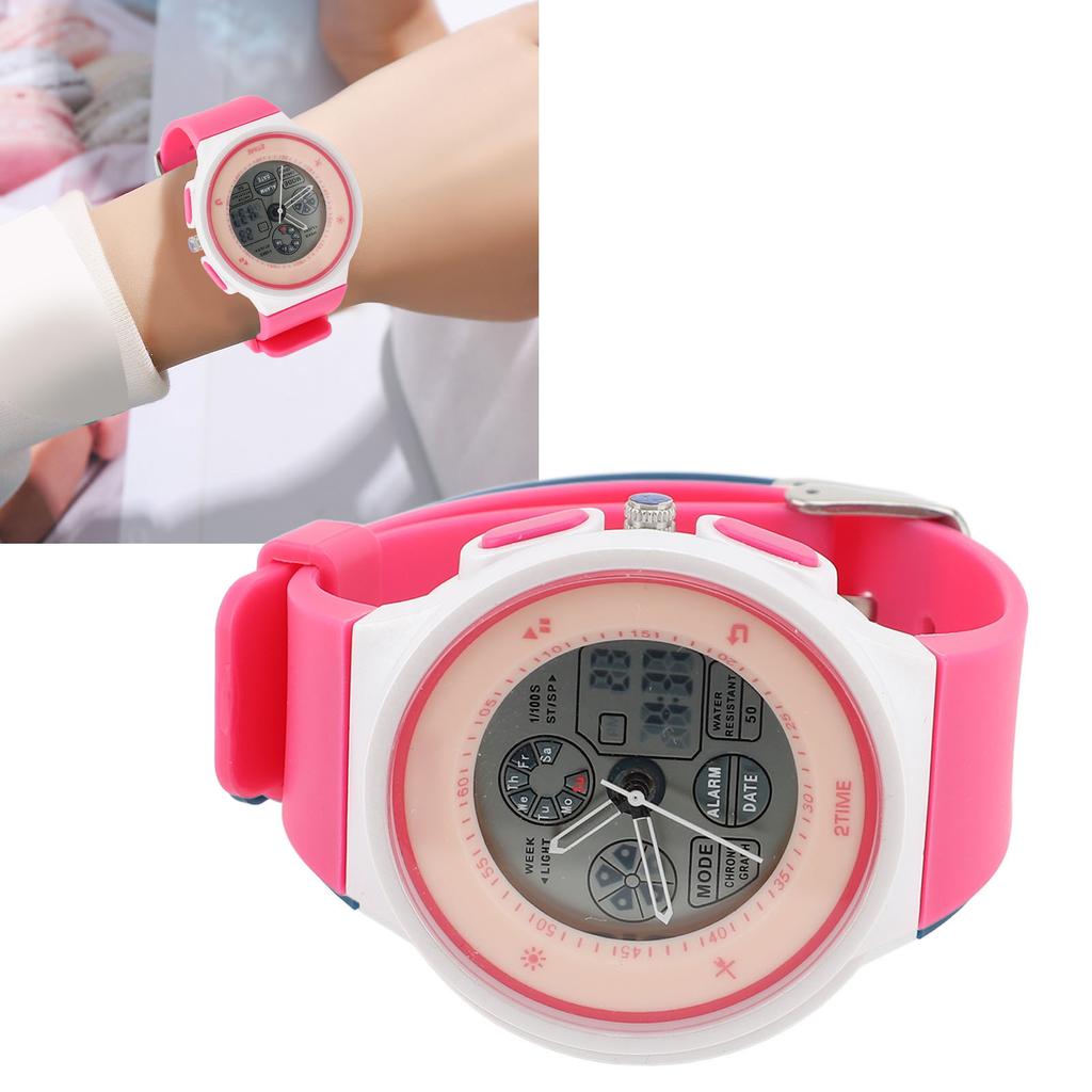 Jugendliche Uhr Outdoor Wasserdicht Digital Sport Analog Uhr mit Stoppuhr Wecker Countdown Dual Display LED Hintergrundbeleuchtung für Damen Studenten