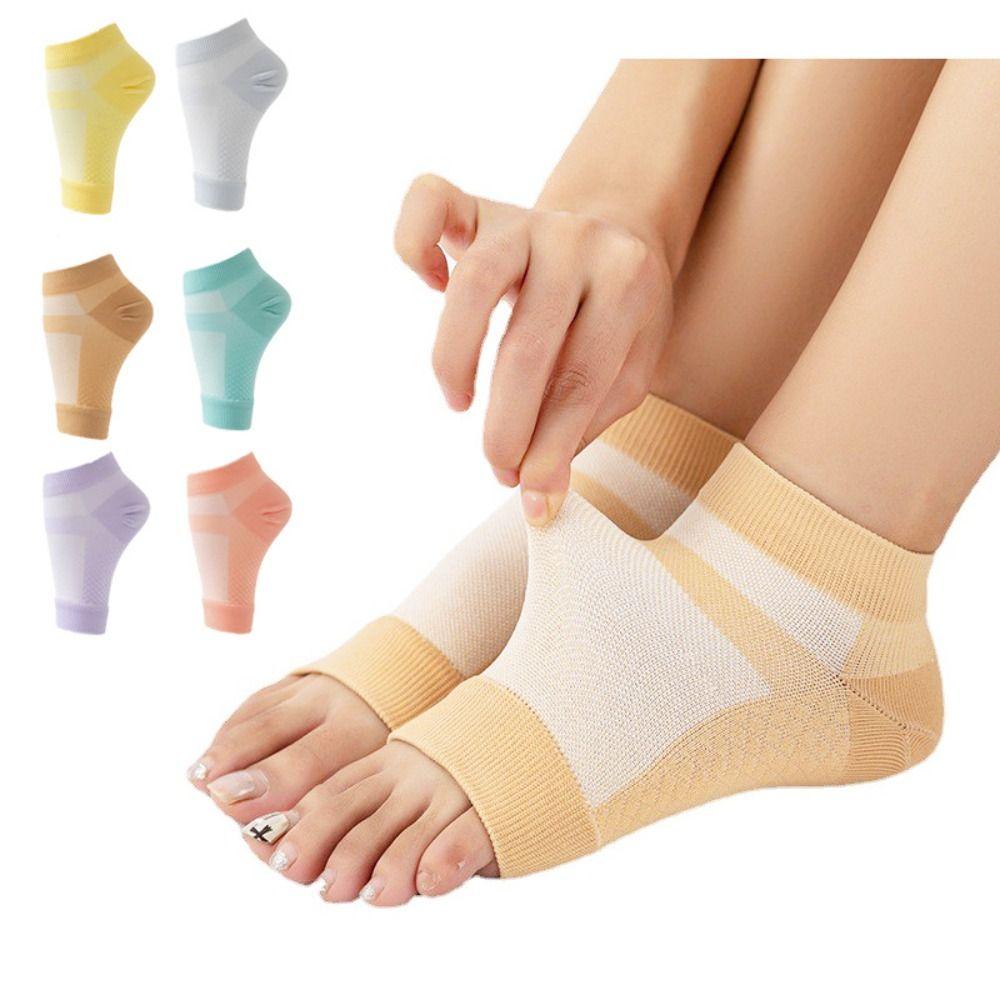 Breathable Heel Sock Anti Chapped Foot Cracked Repair Sports Safety Open-Toe Men Women
