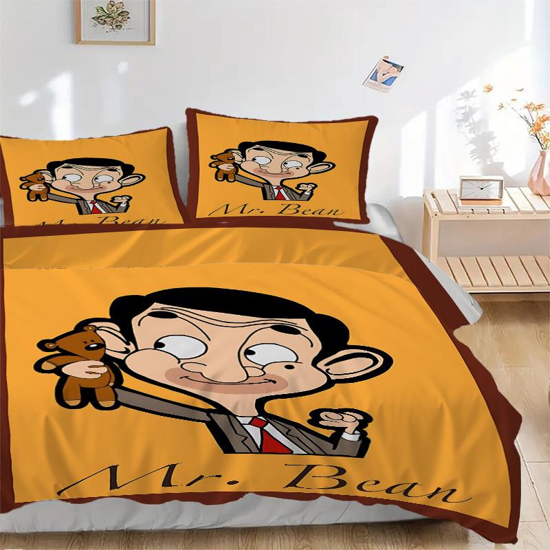 

3pcs Mr. Bean Bedding Set. Soft and Comfortable with No Core Included (1x Duvet Cover + 2x Pillow Covers) yy251031068 135x200cm