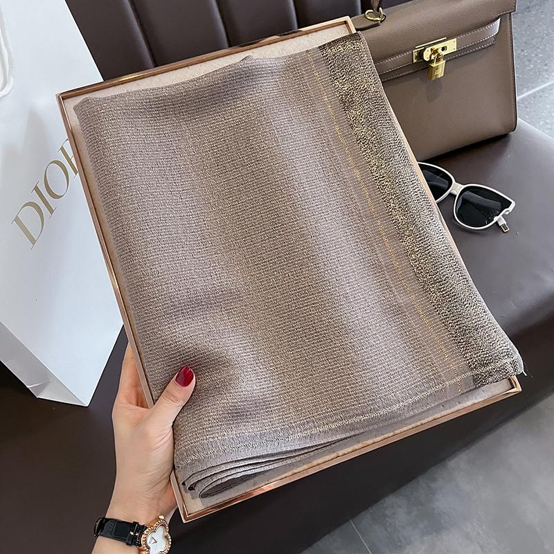 Fashion Women Winter Warm Wool Scarf Shawl Luxury Solid Silk Embroidery Pashmina Design Lady Wraps Bufanda Headkerchief