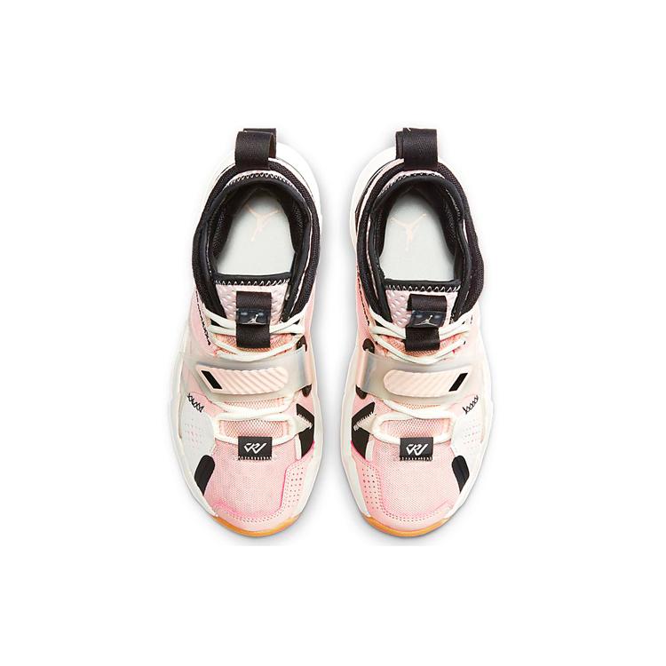 Jordan Why Not Zer0.3 Slip Resistant Cushioning Abrasion Resistant Mid Top Children's Basketball Shoes Coral Powder CD5804-600