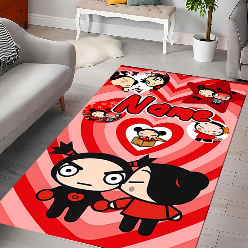 Custom Personalization Pucca Area Rug - Perfect For Kitchen, Bathroom,Laundry Room Decor Large Size Available,Gift All Seasons