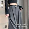 Elegant Women High Waist Wide Leg Suit Pants Casual Loose Drape Trousers 2025