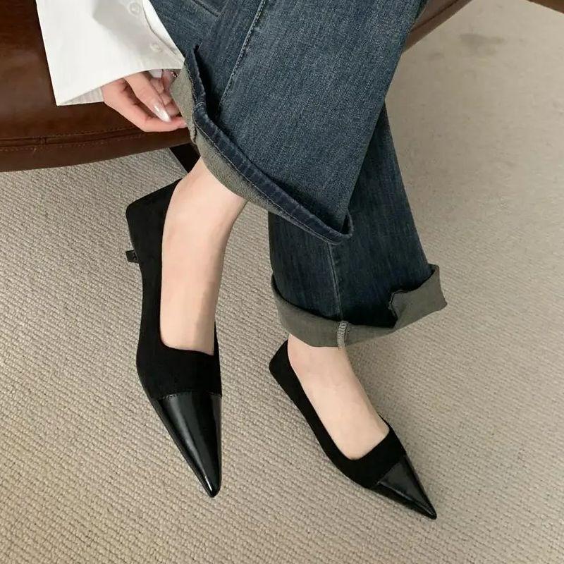 Fashion Bailamos 2025 Spring Pointed Toe Women Sexy Shallow Slip On Pumps Shoes Fashion Thin High Heel Ladies Elegant Dress Boat Shoes M