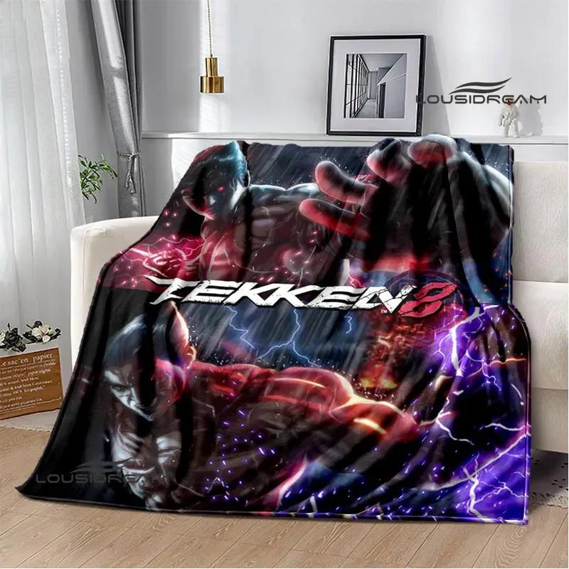 3D game tekken8 Printed blankets picnic blanket Warm blankets Flannel Soft Cozy Blanket Home travel blanket Birthday Gift