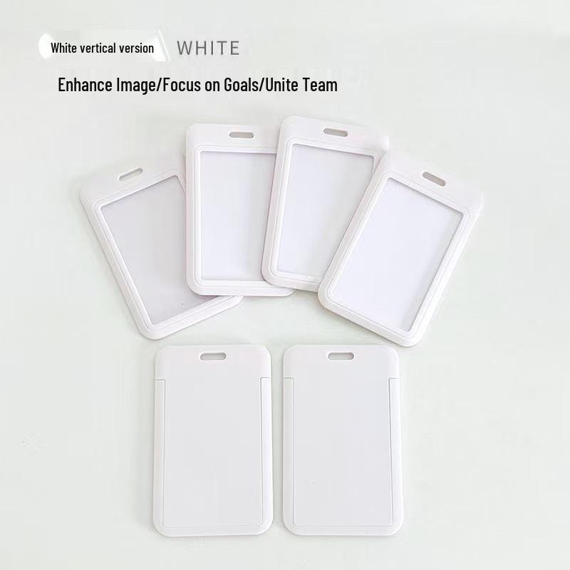 Sliding ABS Plastic ID Badge Holder - Customizable Push-Fit Design for Cards