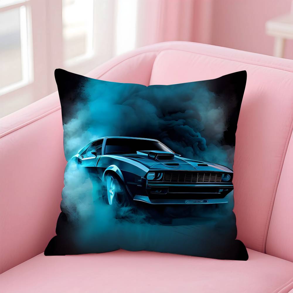 

K-Knight Rider KITT Car Pillow Case pattern printing pillowcase living room sofa cushion cover bedroom room decor 24x24Inch