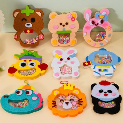 1 Set Cartoon Animal Doll Sewing Kit DIY Handmade Non-woven Fabric