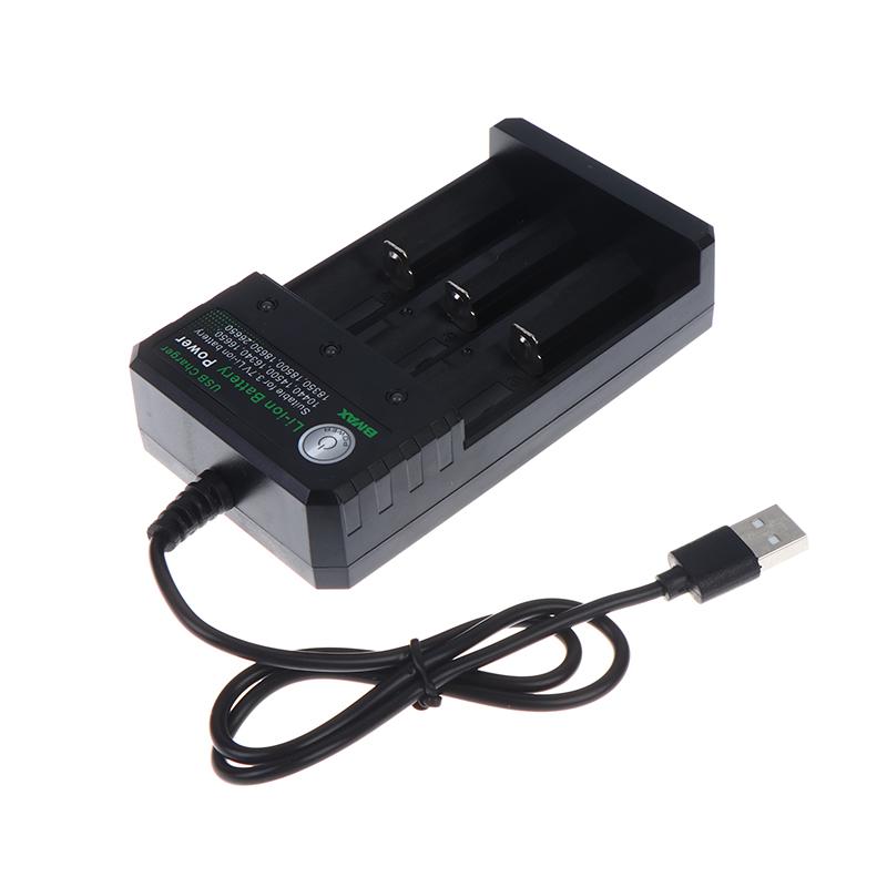 3 Slots 18650 Li-Ion Battery Charger Usb Charger Adapter Rechargeable Li-Ion Battery Charger For 18650 Battery