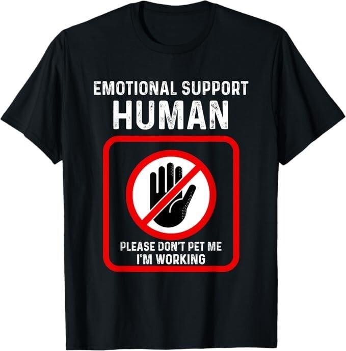 Emotional Support-Human Halloween Costume Do Not Pet Me T-Shirt