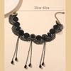 Fashion Personality Retro Black Lace Gothic Clavicle Necklace Female Exaggerated Lace Necklace Female