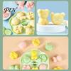 Small Dessert Molds Silicone Bear Cake Mold, Steamer Safe Food Baking Pan for Kids, DIY Making Tools Non Stick Reusable Heatproof Muffin Pudding Jelly