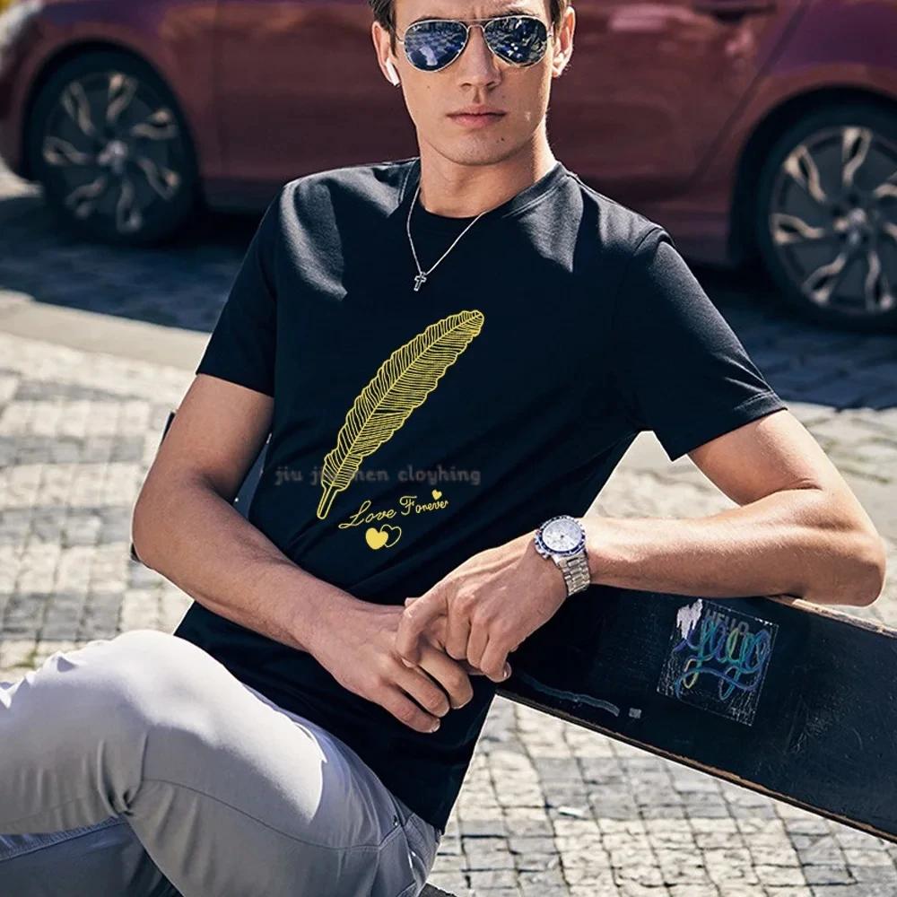 Summer Men black T-shirts high quality Harajuku Fashion Anime Printed Short Sleeve Men Casual T Shirt O-neck Tops Tees