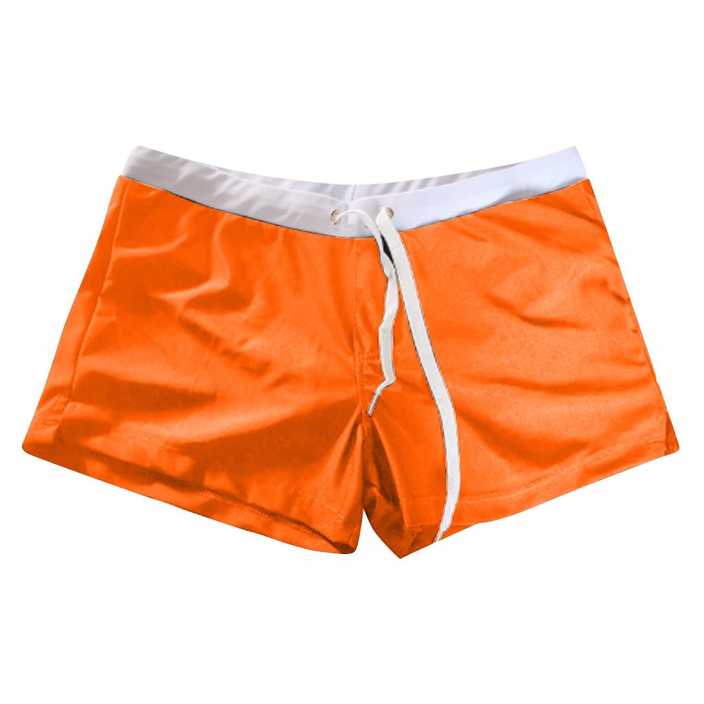 Herremote Hurtigtørkende Design med Baklomme Ensfarget Flats Strand Badeshorts