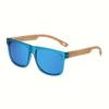 5 Pairs of Retro Full Frame Wood Grain Legs Classic Color Reflective Women's and Men's Fashionable Glasses