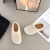 2025 Autumn and Winter New Round-headed Mink Hairy Thick-soled Outer Wear Lazy Outer Wear Bag Head Women's Shoes