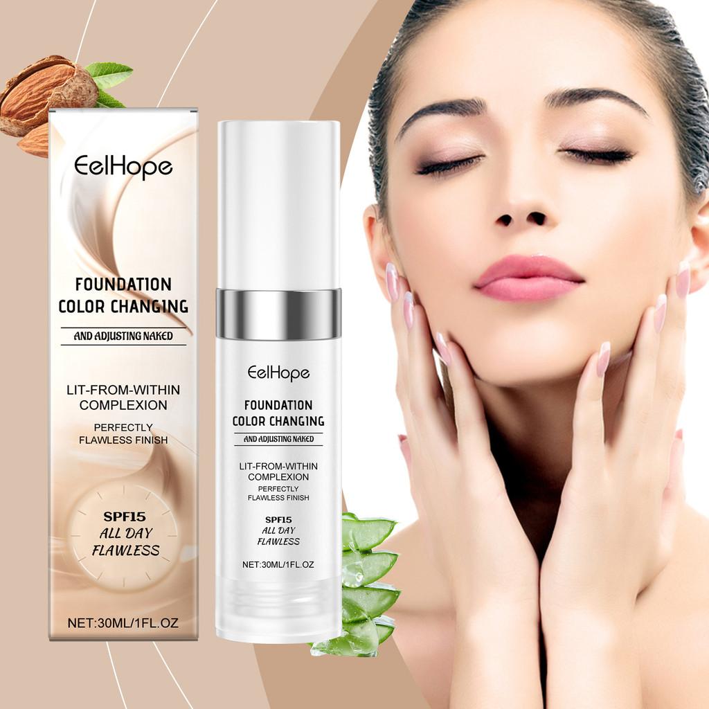 Eelhope Temperaturwechselnde Concealer Foundation Leicht Feuchtigkeitsspendend 30ml Für Alle Hauttypen