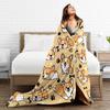 Cute Corgi Blanket Puppy Pattern Blanket Soft Flannel Blanket For Children Adult Gift Blanket