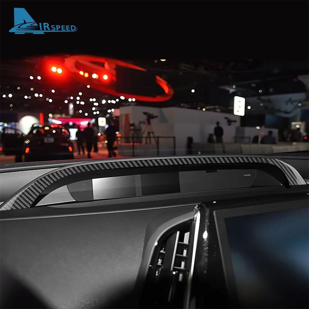 Real Soft Carbon Fiber For Toyota Prius 2016 2017 2018 2019 2020 2021 2022 LHD RHD Car Strip Above Instrument Panel Accessories