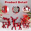 3 Pcs Reindeer Christmas Decor, Rustic Christmas Table Decor for Home, Farmhouse Centerpiece, Holiday Xmas Tiered Tray Decorations for Kitchen,