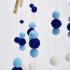 Mobile berceau bébé Mobile berceau chambre d'enfant Carillons éoliens à boules en feutre Suspendu en bois Mobiles de lit en feutre Mobiles de plafond en feutre Mobile berceau pour chambre d'enfant Douche de bébé
