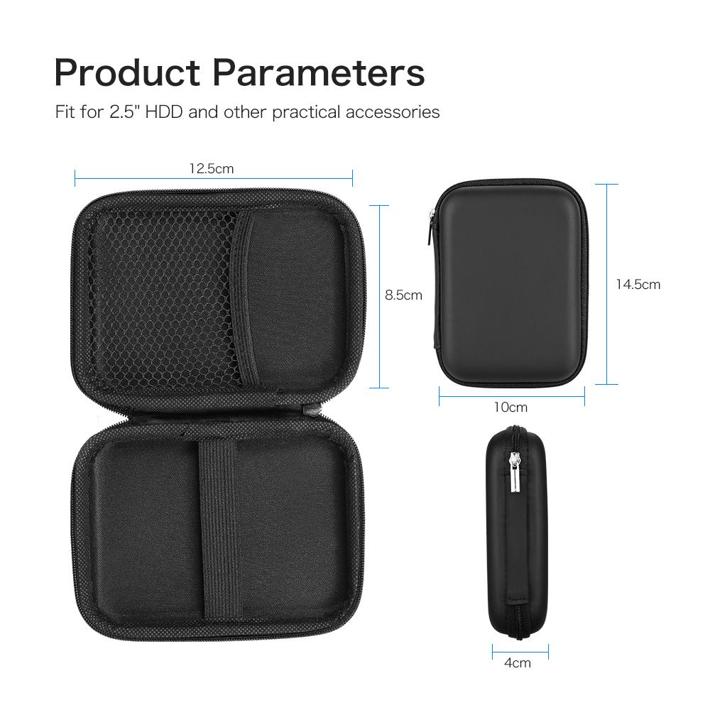 

EVA Shockproof 2.5 inch Hard Drive Carrying Case Pouch Bag 2.5 чорний