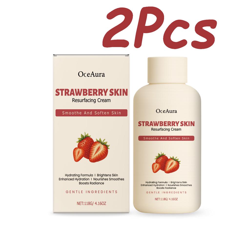 Erdbeer Verjüngende Körpercreme Aufhellend Glatte Weiche Haut Intensive Feuchtigkeitspflege für Trockene Raue Haut Körperbuttercreme