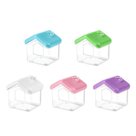 Hamster Badhaus Form Klar Sichtbar Rennmaus Zwerghamster Sandbad Behälter Box Kleintiere Badezimmer Toilette Hamsterkäfig Zubehör