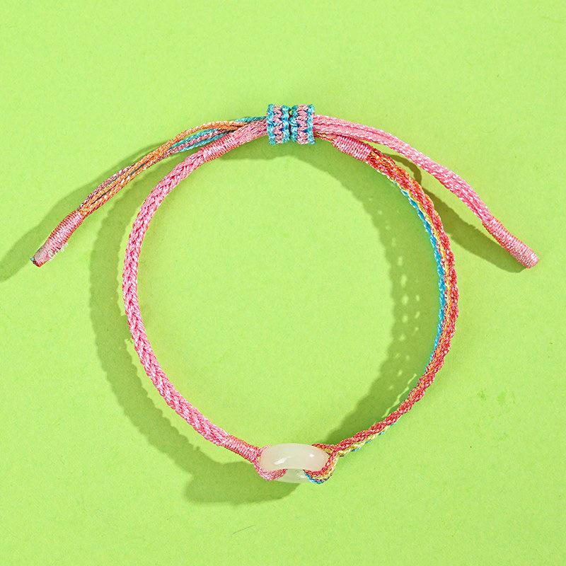 Dragon Boat Festival Tassel Pendant: Five-Color Pink Zongzi String with Gourd for Peace and Health