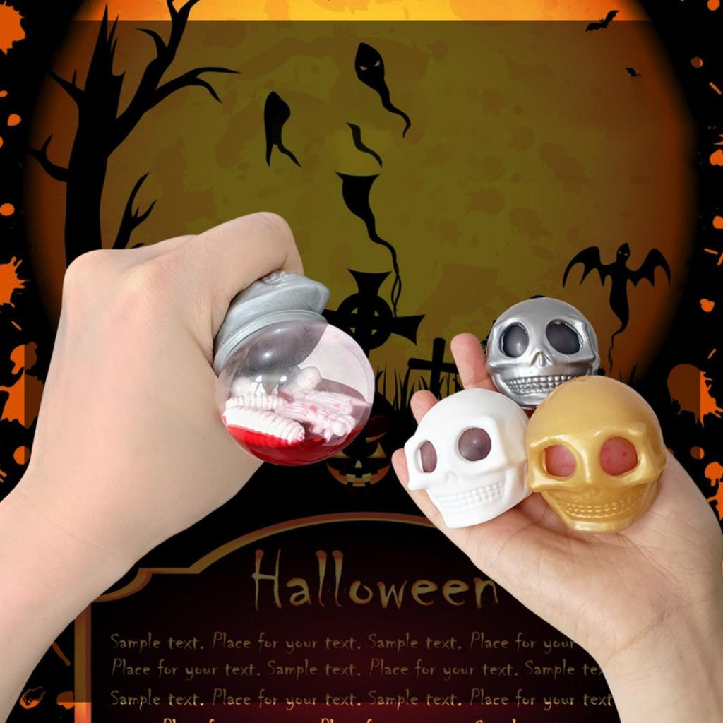 Skull Toy Slow Rising Stress Toy Soft Foam Material Skull Shape for Hand Exercise and Sensory Play
