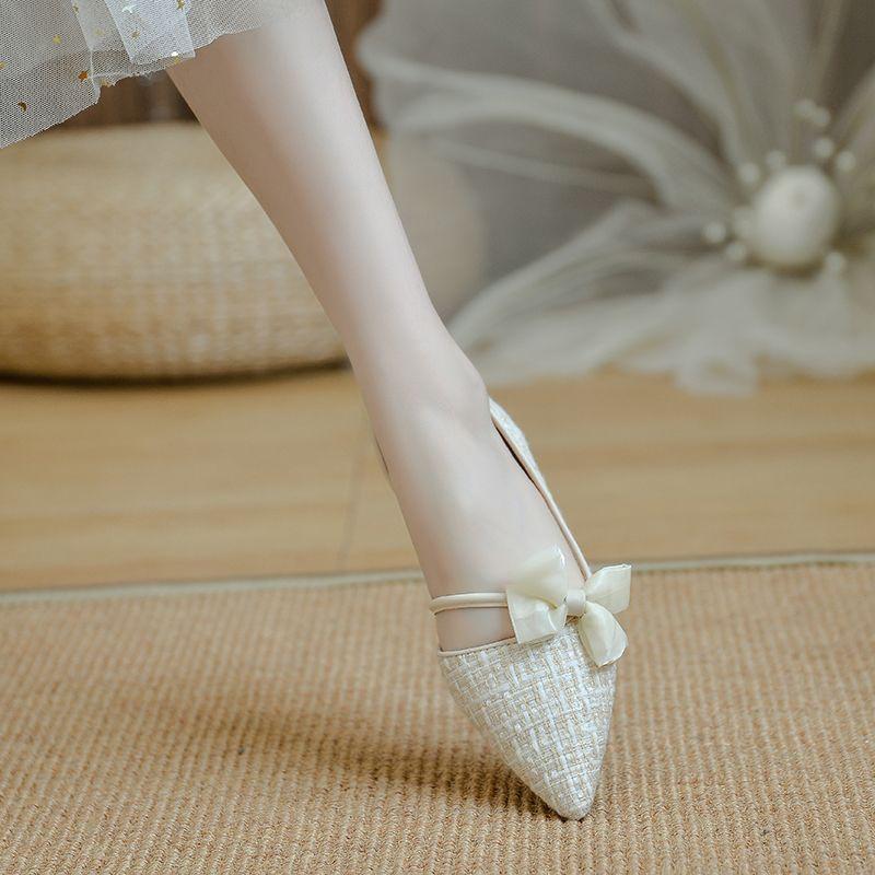 Flat Doudou Shoes Women's 2025 Autumn Versatile Late Night Wind Gentle Shoes Bow Xiaoxiangfeng Single Shoes Bridesmaid Shoes