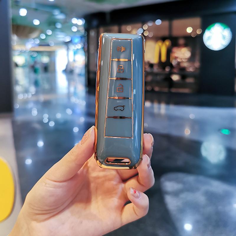 New TPU Car Key Case Cover Protect Shell Bag For Great Wall GWM WEY Coffee01 Coffee02 WEY-X WEY-S WEY-GT VV7 GT Auto Accessories