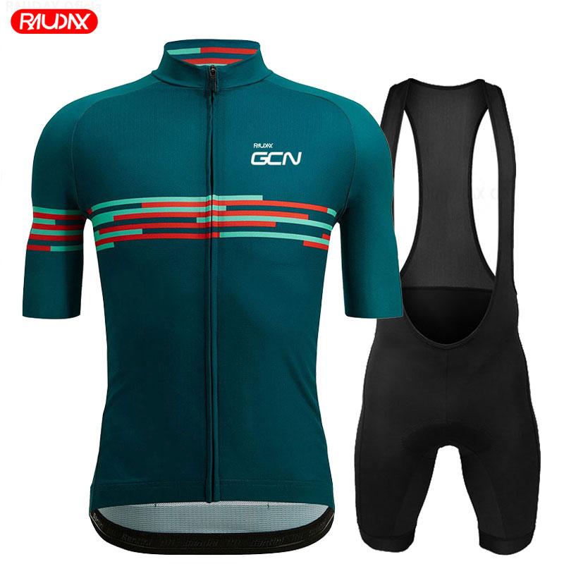 RAUDAX 2026 Men's Summer Cycling Jersey Suit Short Sleeve Mountain Race Clothing Set - Breathable Comfortable Cycling Shirt